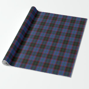 Papier Cadeau Tartan écossais rouge de noir à la maison de ver