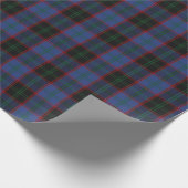 Papier Cadeau Tartan écossais rouge de noir à la maison de vert (Coin)