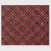 Papier Cadeau Tartan écossais rouge et noir (Plat)