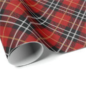 Papier Cadeau Tartan écossais rouge et noir (Coin rond)