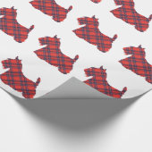 Papier Cadeau Tartan Écossais Terrier (Coin)