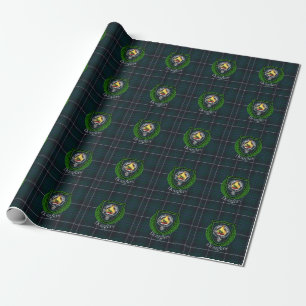 Papier Cadeau Tartan et blason du clan écossais Douglas
