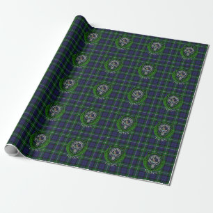 Papier Cadeau Tartan et blason du clan écossais Forbes