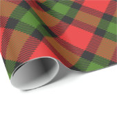 Papier Cadeau Tartan festif (Coin rond)