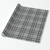 Papier Cadeau Tartan gris (Déroulé)