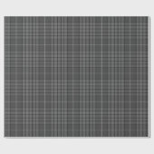 Papier Cadeau Tartan gris granit (Plat)