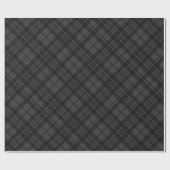 Papier Cadeau Tartan gris Noël plaid vacances motif (Plat)