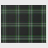 Papier Cadeau Tartan gris vert noir (Plat)