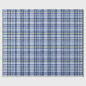 Papier Cadeau Tartan jaune bleu : Plaid tendance (Plat)