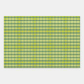 Papier cadeau tartan jaune citron vert (Devant 3)