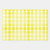 Papier cadeau tartan jaune citron vert (Devant)