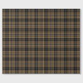Papier Cadeau Tartan - Miel Noir-Profond Brown blanc (Plat)