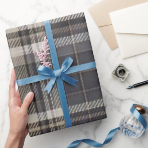 Papier Cadeau Tartan Moderne Masculin Luxueux