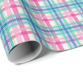 Papier Cadeau Tartan, motif de plaid (Coin rond)
