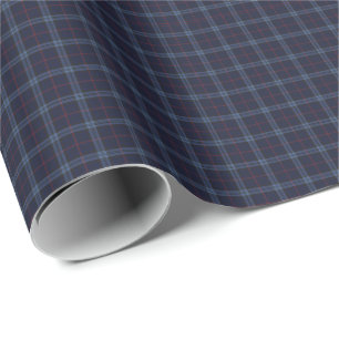 Papier Cadeau Tartan Navy Prépa