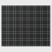 Papier Cadeau Tartan noir blanc (Plat)