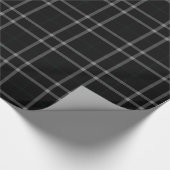 Papier Cadeau Tartan noir blanc (Coin)