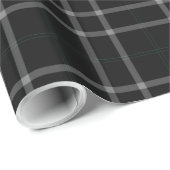 Papier Cadeau Tartan noir blanc (Coin rond)