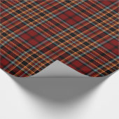 Papier Cadeau Tartan noir bleu rouge orange (Coin)