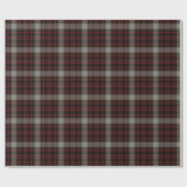 Papier Cadeau Tartan noir gris rouge (Plat)