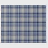 Papier Cadeau Tartan noir gris violet (Plat)