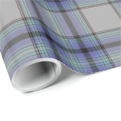 Papier Cadeau Tartan noir gris violet (Coin rond)