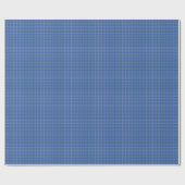 Papier Cadeau Tartan plaid bleu brun écossais (Plat)