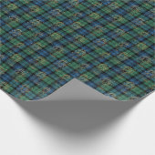 Papier Cadeau Tartan Plaid Campbell Joyeux Noël brillant (Coin)
