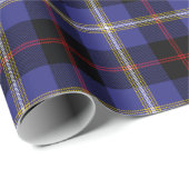 Papier Cadeau Tartan Plaid de Clan Hill en Écosse (Coin rond)