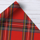 Papier Cadeau Tartan Plaid Red Christmas
