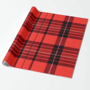 Papier Cadeau Tartan Plaid Rouge traditionnel Collection moderne