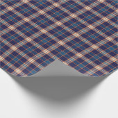 Papier Cadeau Tartan plaid, texture marine colorée. (Coin)