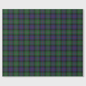 Papier Cadeau Tartan rose d'écossais de chasse de clan (Plat)