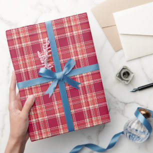 Papier Cadeau Tartan rouge