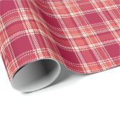 Papier Cadeau Tartan rouge (Coin rond)