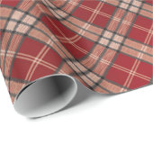 Papier Cadeau Tartan rouge (Coin rond)