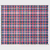 Papier Cadeau Tartan rouge, blanc et bleu #Plaid (Plat)