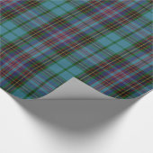 Papier Cadeau Tartan rouge bleu turquoise (Coin)