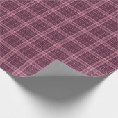 Papier Cadeau Tartan rouge de canneberge profonde (Coin)