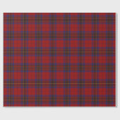 Papier Cadeau Tartan rouge écossais de Leslie de clan (Plat)
