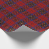 Papier Cadeau Tartan rouge écossais de Leslie de clan (Coin)