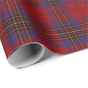 Papier Cadeau Tartan rouge écossais de Leslie de clan