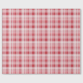 Papier Cadeau tartan rouge foncé (Plat)