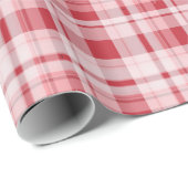Papier Cadeau tartan rouge foncé (Coin rond)