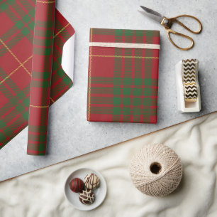 Papier Cadeau Tartan rustique élégant à plaqué classique