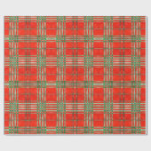 PAPIER CADEAU TARTAN SCOTT ROUGE (Plat)