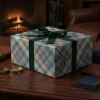 Tartan traditionnel bleu sarcelle beige marron tau