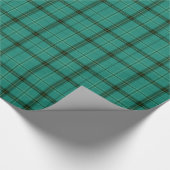 Papier Cadeau Tartan vert écossais (Coin)