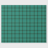 Papier Cadeau Tartan vert écossais (Plat)