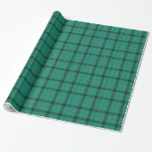 Papier Cadeau Tartan vert écossais (Déroulé)
